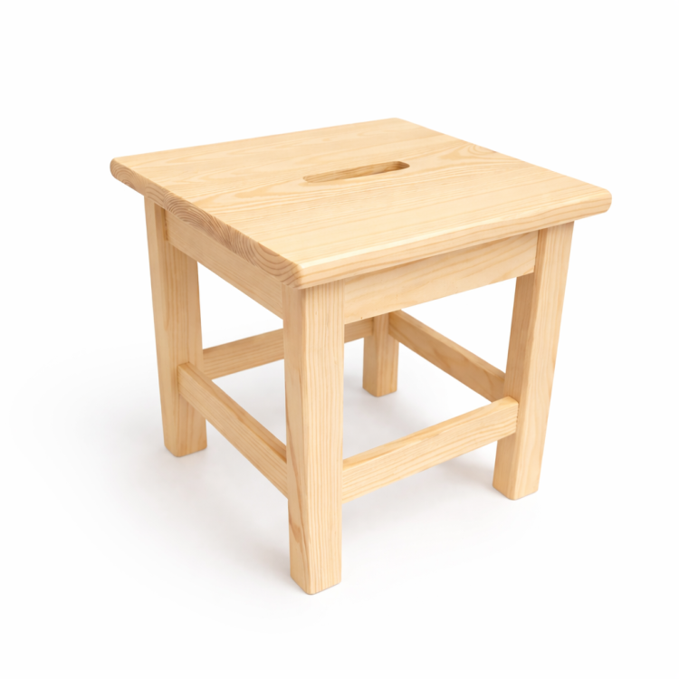 Taboret-drewniany-niski-30x30x32 cm-sosna-naturalna