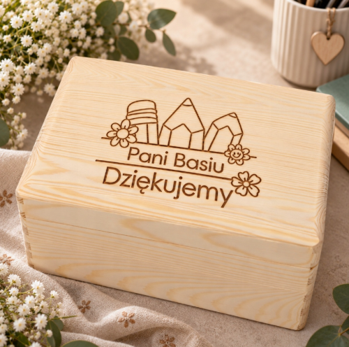 Skrzynka personalizowana Dzień Nauczyciela 30x20x14