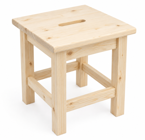 Taboret-drewniany-niski-30x30x32 cm-sosna-naturalna