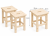 2 x Taboret-drewniany-niski-30x30x32 cm-sosna-naturalna